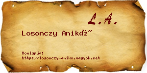 Losonczy Anikó névjegykártya